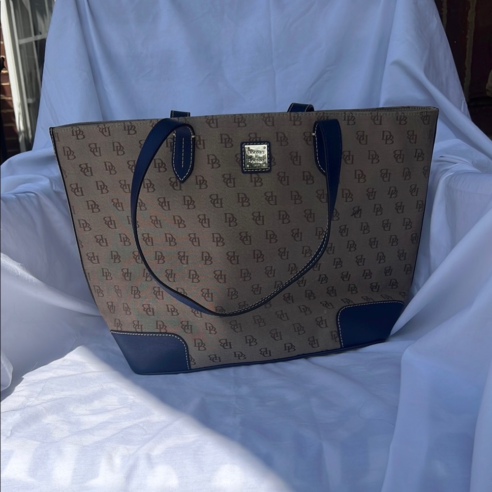 Dooney & Bourke Brown and Blue Tote Stylish and Versatile